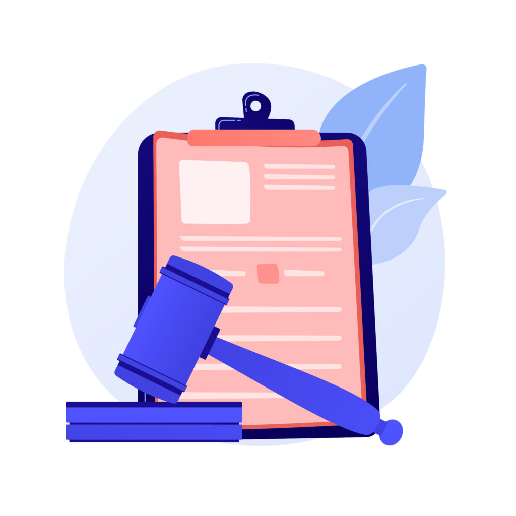 Legal statement vector concept metaphor